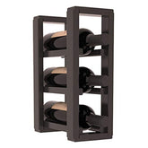 ONIJA Handmade Wall Mount Wine Rack - Rustic Wooden Holder for 3 Bottles - Kitchen Wall Mounted Bottle Holder